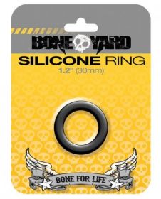 Boneyard Silicone Ring 1.2 inches Black