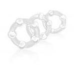 Beaded C Rings 3Pc - Clear