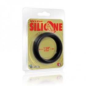 Wide Silicone Donut Black 1.75&quot; Ring