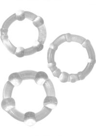 Beaded C Rings Clear 3 Pack