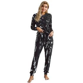 Two Piece Set Tracksuit Women Clothes (Option: Black-XL)
