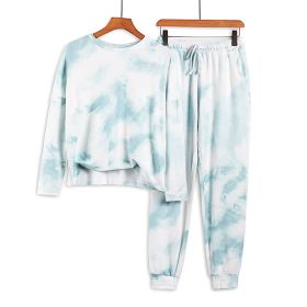 Two Piece Set Tracksuit Women Clothes (Option: Sky Blue-L)
